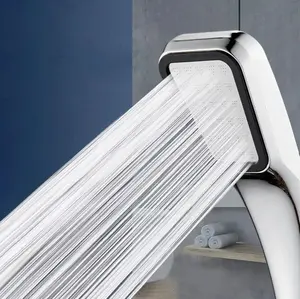 Hole Square Shower Head High Pressure Water-Saving Handheld Nozzle -1pc 300-