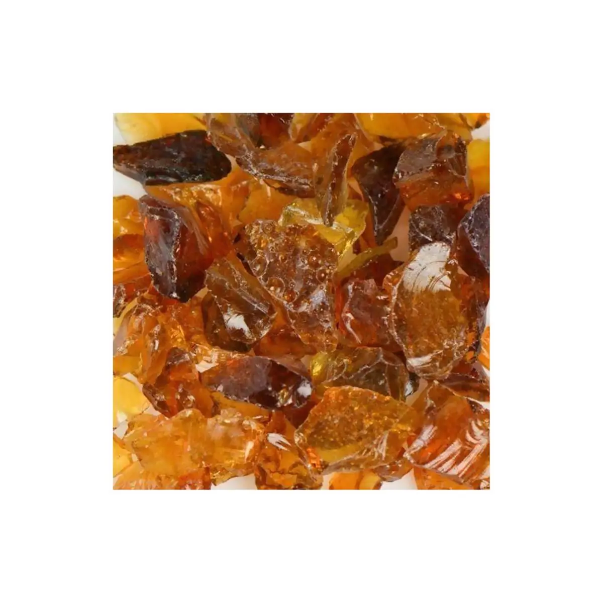 American Specialty 100% Recycled Chunky Landscape Glass for DIY Projects, Crystal Amber - Small (1/4"-1/2" in.) - 1 lbs, LCRAMBRS-1