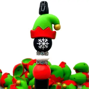 Santa Is My Bestie 3D Silicone Focal Beads Shape Like Elf Hat - Christmas Crafting & Beading