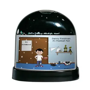 Football Fan, Boy - Friendly Folks Personalized Snow Globe