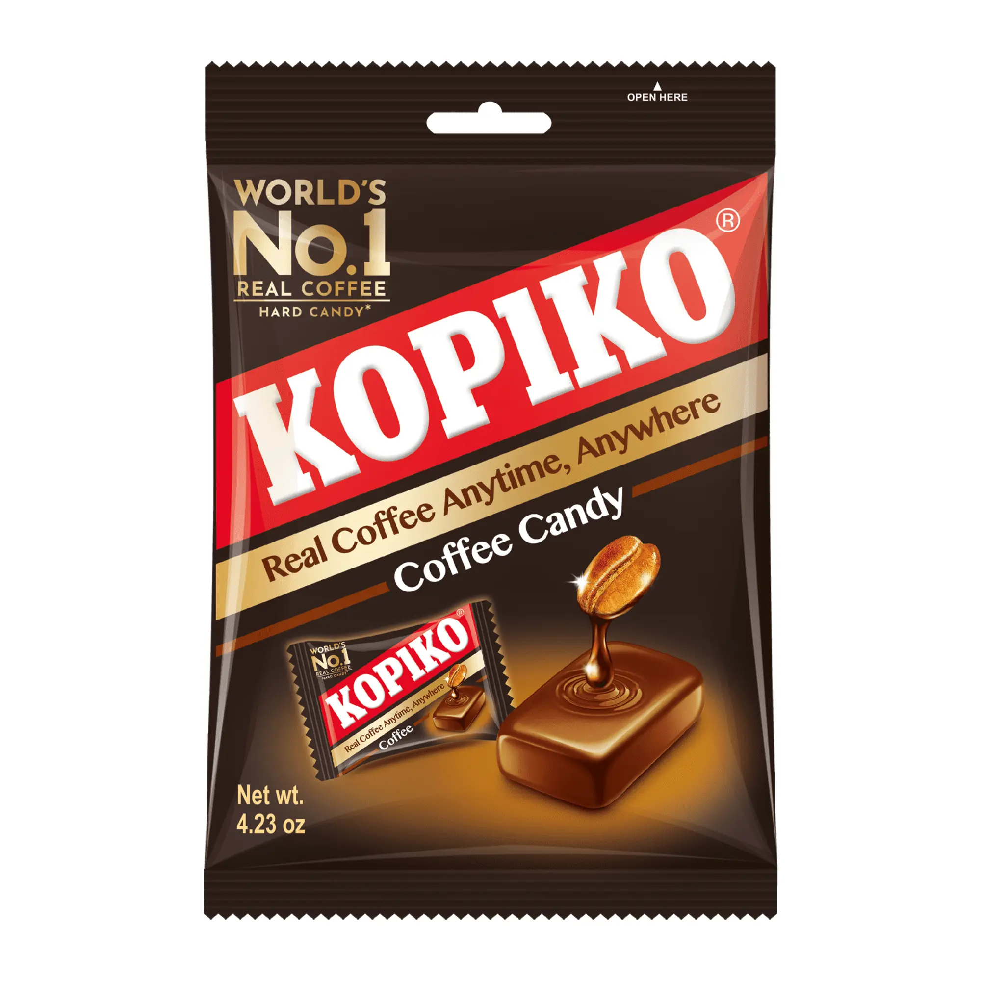 Kopiko Coffee Candies - 4.23oz Bag, Bold Hard Candies with Real Coffee Extract, Authentic Flavor, Rich Taste, Global Favorite Sweet Snack, Available in Multiple Packs, Candy