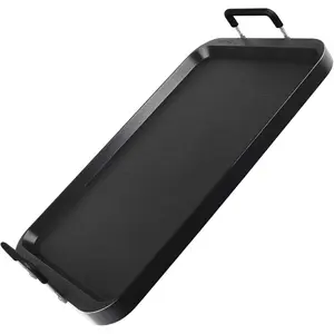 Non-Stick Aluminum Stove Top Flat Griddle, Warp-Resistant Double Burner Griddle Pan for Glass and Gas Stove,  for Breakfast and Camping Indoor or Outdoor 17" x 10.5"