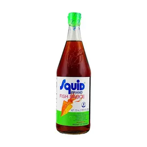 SQUID BRAND Fish Sauce 725ml - Authentic Thai Seasoning for Cooking & Stir-Fries, Umami Flavor Enhancer