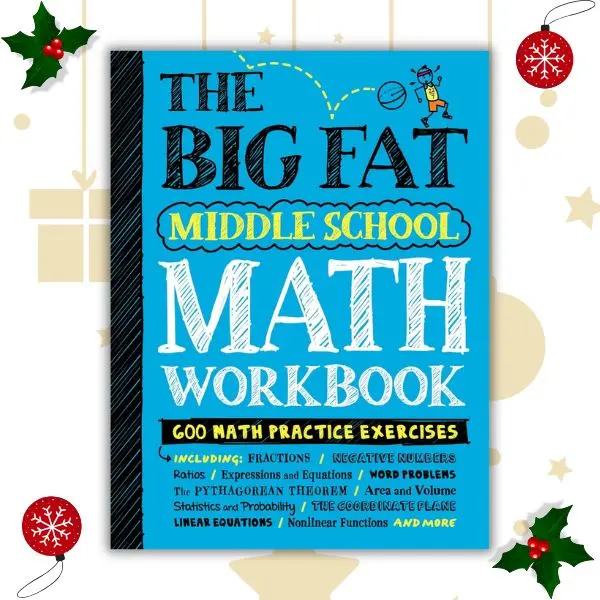 The Big Fat Middle School Math Learning Workbook (Big Fat Notebooks) - 600 Practice Exercises, 448 Pages, English, Homework Help, Skill-Boosting Paperback