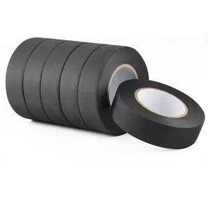 6-Pack Cloth Electrical Tape Automotive, 3/4 in x 66ft x 5.9 mil, No Residue Fabric Wire Harness Tape High Temp Wiring Loom Tape, B206