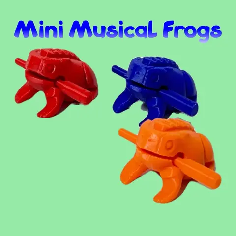 Mini Musical Frog Figurine - Cute Animal Statue - Home Decor Ornament collectible figurine