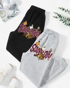 Scooby-Dooo Sweatpants, Fun Graphic Cotton, Comfortable Fit, Great For Loungewear, Streetwear, And 90s Cartoon Lovers