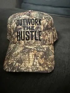 Outwork The Hustle Camo Snapback