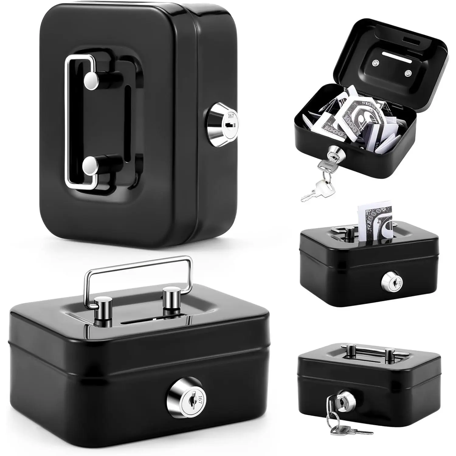 Metal Box for Gambler with 2  Portable Safe  Pocket Sized   Drop Box Metal  Stops the Addictive Urge
