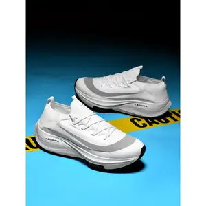 Men Sports Running Shoes Casual Marathon Air Cushion Sneakers Leather Breathable Lightweight Male Comfortable Athletic Nonskid Casual Sneakers Hiking OutdoorRAIMENTRY