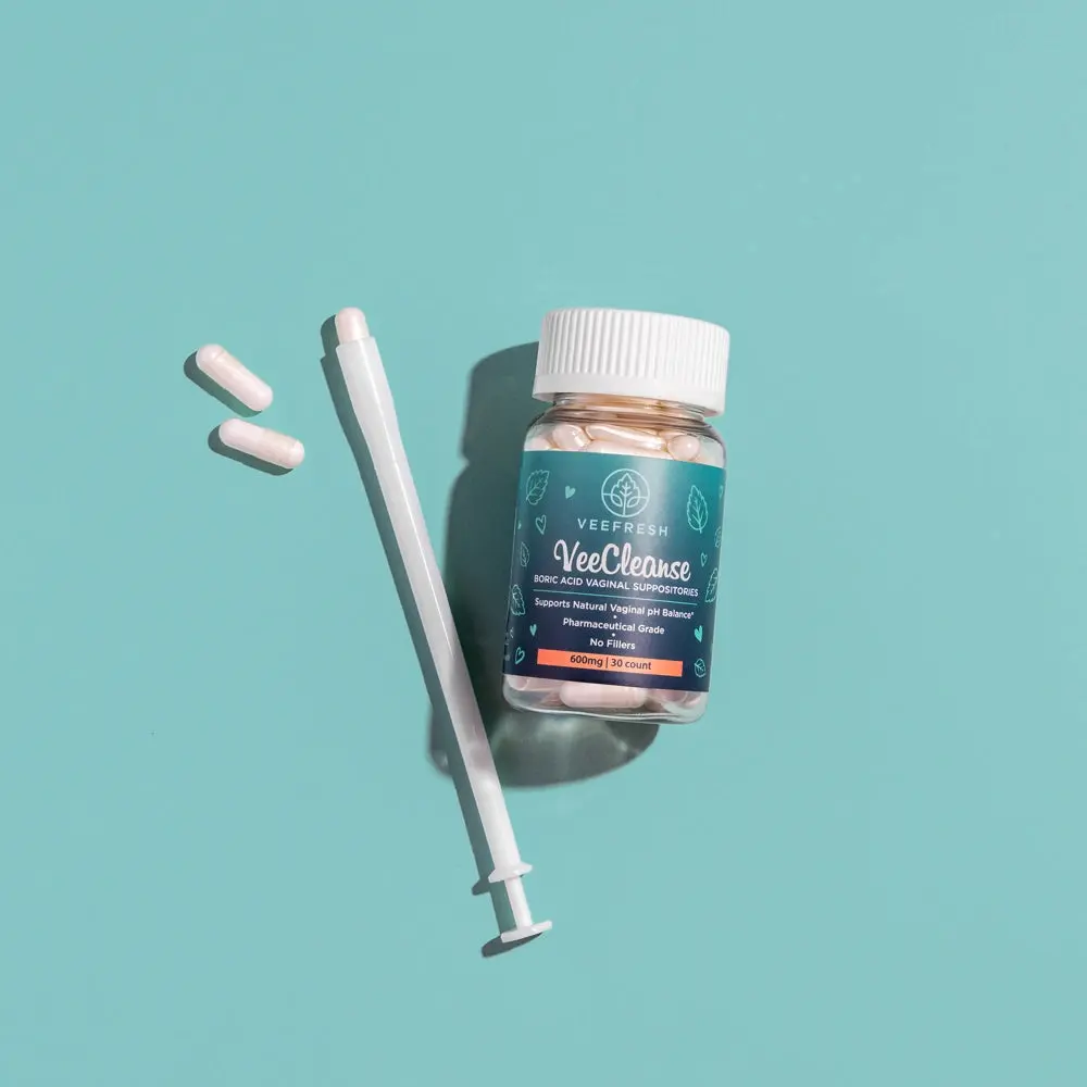 VeeCleanse Vaginal Suppositories, Vaginal Relief Comfort Natural Ph Balance
