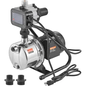 VEVOR Shallow Well Pump, Garden Jet Pump, 1.5 HP 115V, 1200 GPH 164 ft Height, Stainless Steel Sprinkler Booster Jet Pumps for Garden Lawn Irrigation system, Lake Fountain, Water TransferVEVOR Super Brand Day