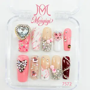 .DP.7572.Pink Heart Wearable Nail