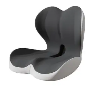 【Upgraded Lumbar Support & Non-Slip Strap】Memory Foam Seat Cushion for Office Chair, Car - Extra Thick & High Back Cushion Relieves Back/Leg/Hip Pain, Skin-Friendly & Washable