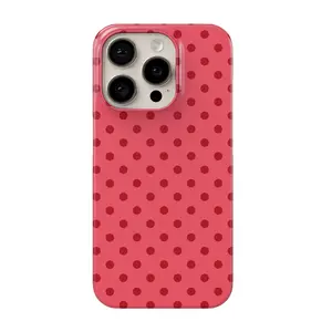 Trendy Red Polka Dot Phone Case for iPhone 17, 16, 15, 14, 13, and Pro Max iPhone 16 Plus and 15 Plus Case Shock-Resistant Protective Case New 2025 Model