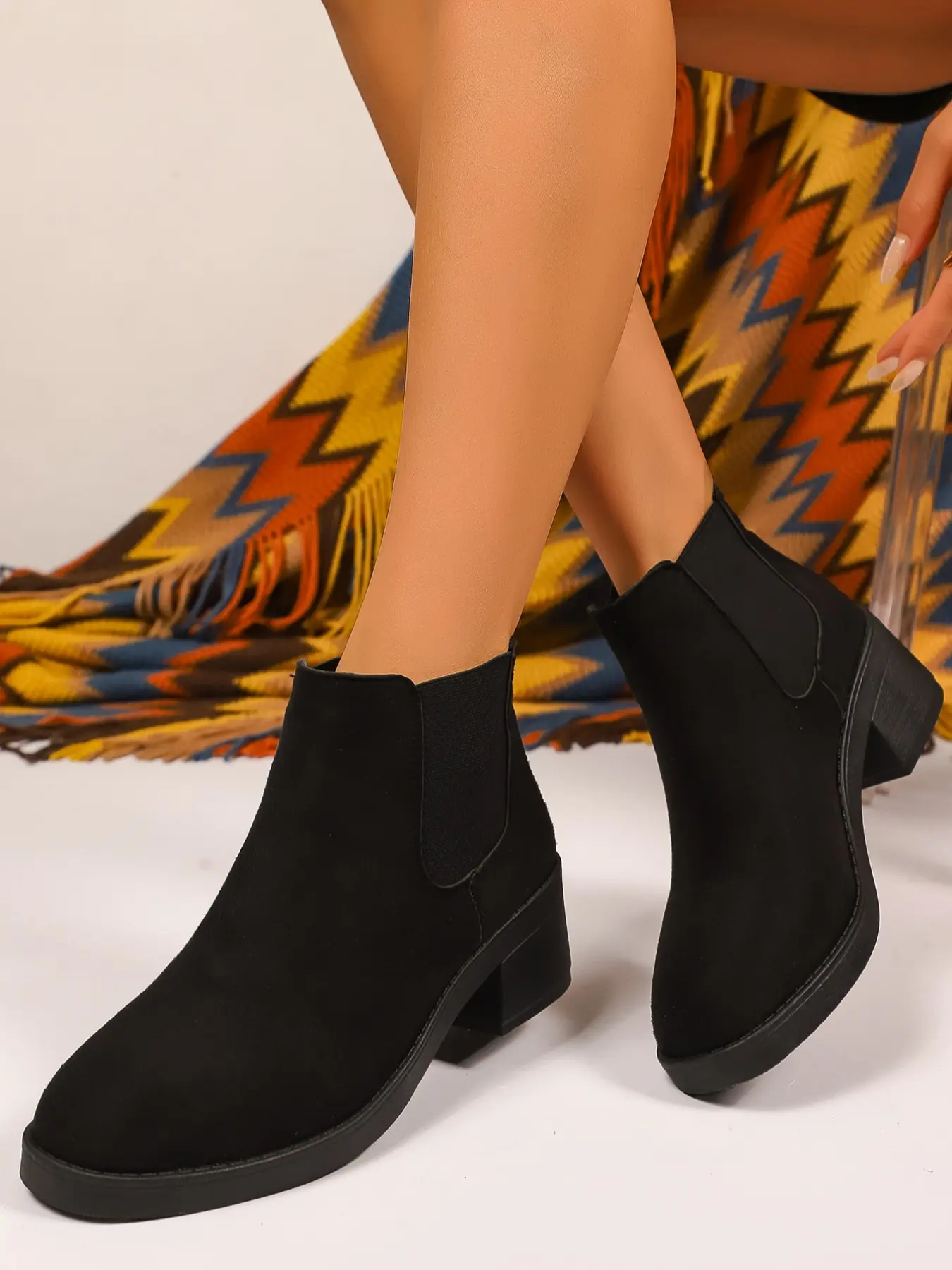 Elegant Cardigan Style Sock Boots for Women, Trendy Platform and Chunky Heel Design, Perfect Pairing with Sweaters and Cardigans, Winter Warm Boots