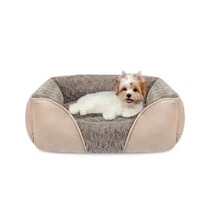 Orthopedic Rectangular Dog Bed for Medium and Large Dogs – Soft, Calming, and Durable Pet Cuddler with Non-Slip Bottom