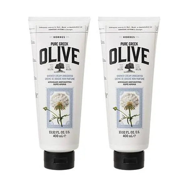 Korres Unscented Olive Nourishing Shower Cream 2-Pack