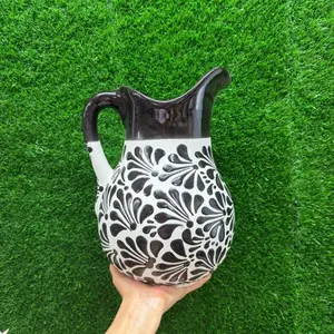 Relieve Jar Blanco/Negro (Set 1 Pieza).