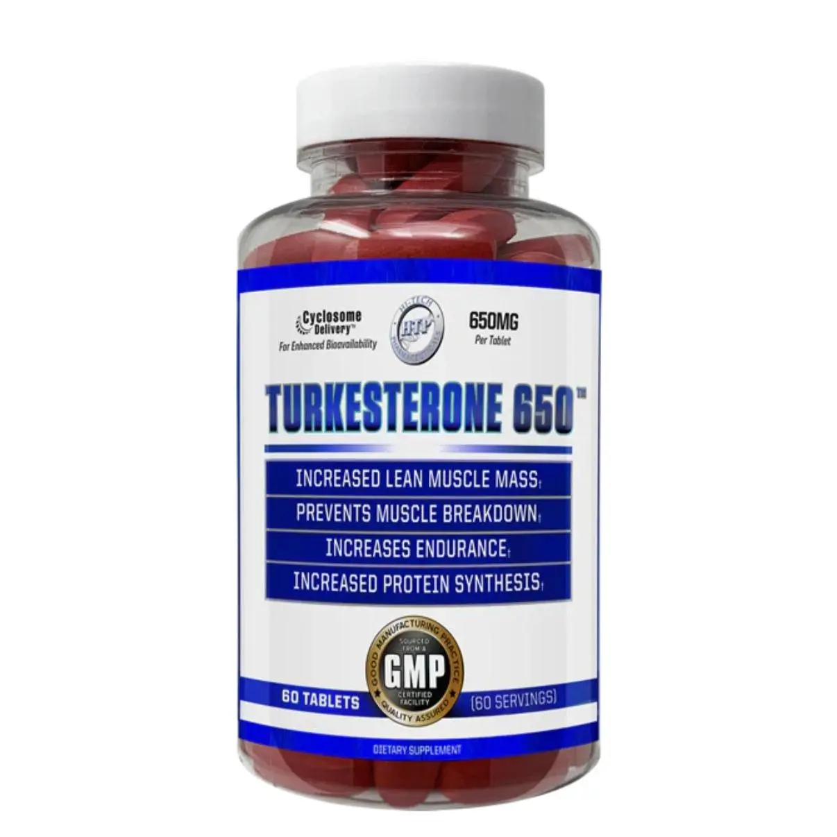 Hi-Tech Turkesterone 650 Dietary Supplement - Fitness Support, Muscle Growth Aid, Amino Acid & Protein Boosting Formula