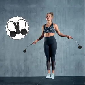 Silent Weighted Ropeless Jump Rope, Adjustable Cordless Skipping Rope for Fitness Training, Home Workout Equipment for Men, Women & Kids