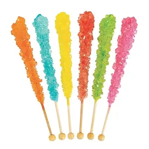 Candy Me Up Rock Candy 8ct - Assorted lollipops snacks sweet Sugar Watermelon Rainbow Cherry