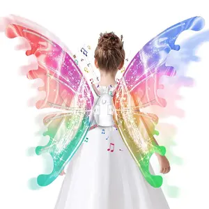 LED Light Up Butterfly Wings, 1 Count Battery Powered Colorful Glowing Butterfly Wings, Novelty Lighting for Party, Festival & Holiday, Butterfly Props (Batteries Not Included)