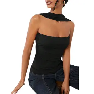 2026 Spring/Summer New Cross-Border Women's Clothing Trendy Strapless Vest with Unique Halter Neck Slim Fit Camisole Top