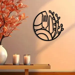 1pc Kitchen Tools Metal Wall Art, Kitchen Tools Statue Mural, Perfect for Kitchen, Breakfast Nook, Cafe Corner Decor, Housewarming Decor, Ideal Gift for Cooking Enthusiasts