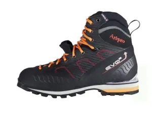 ARBPRO EVO 2 Climbing Boots - Black with Orange Laces, Durable Design for Climbing, Ideal for Outdoor Activities
