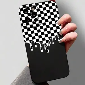 Checkerboard Pattern Phone Case, Decorative Phone Protector Cover, Phone Accessories Compatible with iPhone 11 12 13 14 15 16 17 Plus Pro Max