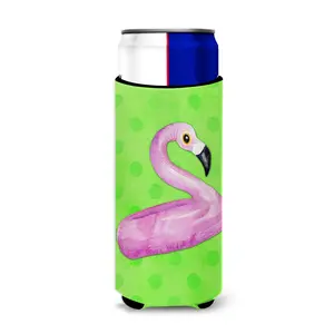 Flamingo Floaty Green Polkadot  Ultra Hugger for slim cans BB8255MUK