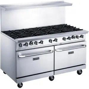 Dukers DCR60-10B 60" Gas Range with Ten (10) Open Burners