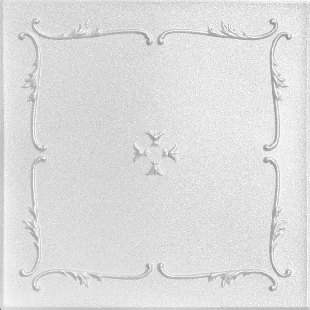 A La Maison Ceilings Spring Buds #R05 Decorative Styrofoam Glue-Up Ceiling Tiles for Home, 20 in x 20 in Set of 8 (21.6 sqft) with Manufacturer Warranty, for Remodelers’ Indoor Installation, Manufacturer Warrenty, Polystyrene
