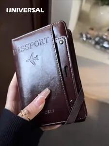 British Style Multifunctional Durable Passport Cover Holder, Unisex Travel Essential, Travel Document Holder, Card Organizer Wallet, Perfect for Students & Travellers, Travel Accessories, Versatile Travel Accessory