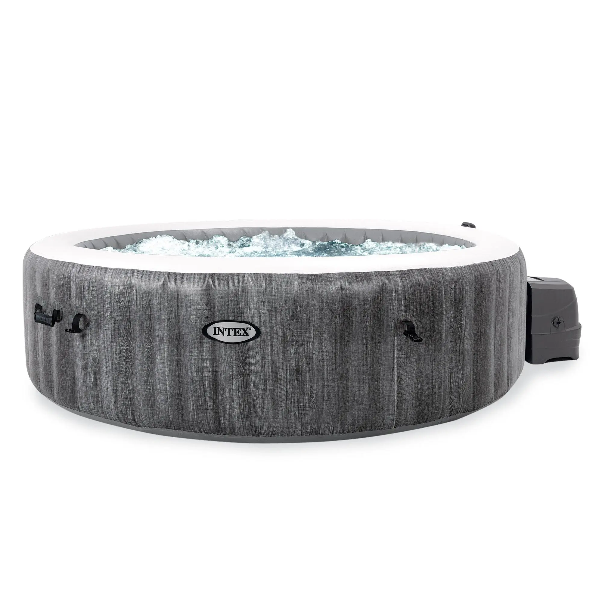 Intex PureSpa Plus Portable Inflatable Round Hot Tub Spa with 170 Jets, LED Lighting, and Energy-Efficent Cover Set Intex PureSpa Plus Portable Inflatable Round Hot Tub Spa with 170 Jets, LED Lighting, and Energy-Efficent Cover Set