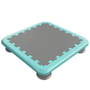 Mini Square Trampoline for Kids - Light Blue