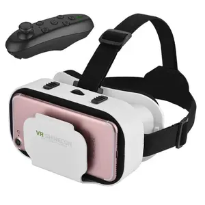 Shinecon Virtual Reality 3D VR Glasses Headset Goggles Lenses For Mobile Phones Game Controller Movie Video Viewer Eyewear Head-Mounted Compatible with 4.7-6.0 inch Phones VR Headsets, Wearable Devices