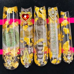 XXl Acrylic Money Grabbers Press On Nails