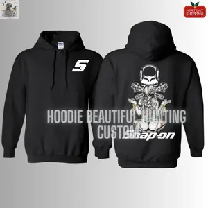 Snap-on Skull Girl Mechanic Hoodie for Men, Sexy Garage Shirt, Tool Lover Pullover, Vintage Skull and Wrench Design