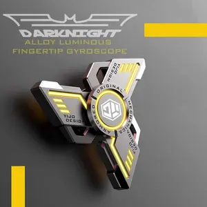 EDC Fidget Spinner, Alloy Metal Hand Spinner, Noctilucent Gyro, Adult Stress Relief Desktop Toy, Stress Relief Gadgets