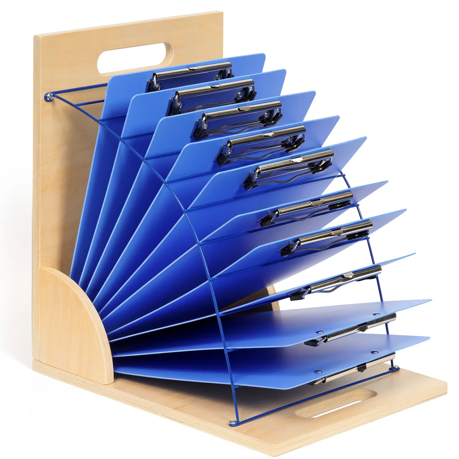 Clipboard Holder , Wood and Metal Clipboard Stand Clipboards Storage Rack Small White Board Organizer for Classroom Office (Assembly Required) summerwins