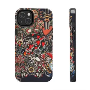 premium vintage Skull phone case for iPhone 17 16 Pro, 15Pro, 14, 13, 12, 11, 8, XR Mini, Pro Max, Plus -Retro Collage Case with Lexan Plastic & TPU Lining - Aesthetic & Protective Phone Accessory Anime Transparent Soft iPhone Case shockproof tpu soft tpu