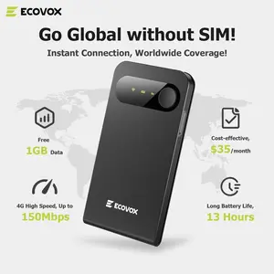 2025 Upgraded Portable Hotspot WiFi – Global 4G Data, No SIM Card Required, Unlocked Multi-Carriers Support, For Home/RV/Travel/Outdoor Wireless WiFi Router