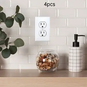 4 Funny Fake Power Outlet Stickers, Perfect for Office Pranks and Jokes, Plug Stickers for Office Gags, Fun Office Decorations