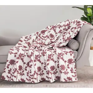 Floral Vine Pattern Flannel Blanket Soft and warm, this cartoon character pattern blanket is suitable for use on beds, sofas, reclining chairs or during travel This is the best gift for couples, children, parents and friends, and it can express deep love.