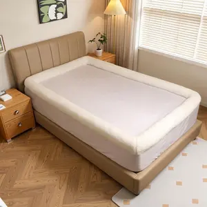 Queen Bed Sheets with Borders 360° Bordered Fitted Sheet with 19" Deep Pocket for Comfortable Sleep