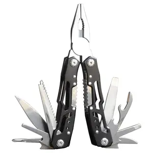 12-in-1 Multitool Pliers Set - Stainless Steel Folding Pocket Knife with Saw, Screwdriver & Bottle Opener - EDC Outdoor Survival Tool Kit for Camping, Hiking, Fishing & Hunting - Lightweight Mens Multitool - Gift for Dad, Husband, Outdoorsmen