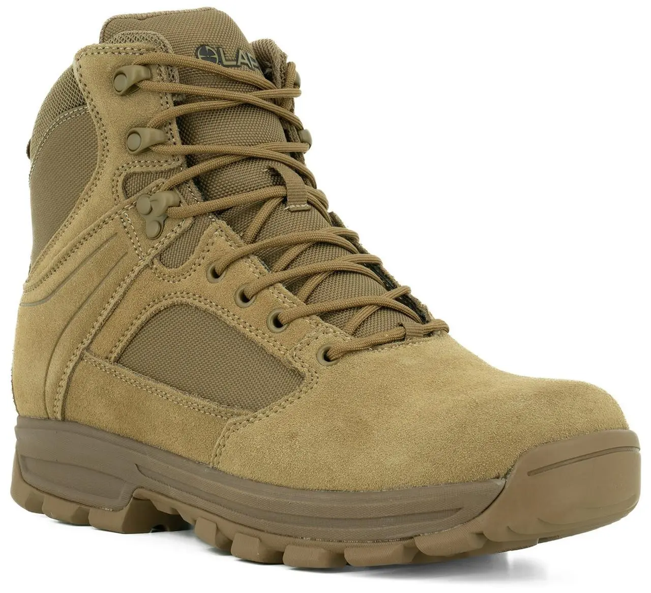 LA Police Gear Sector Coyote 6" Height Side-Zip Duty Boot - Men's Work & Utility Footwear with YKK Metal Zipper, Suede & Ballistic Nylon, Safety Outdoor Shoes, Climbing Grip, Walking Shoes, Closed