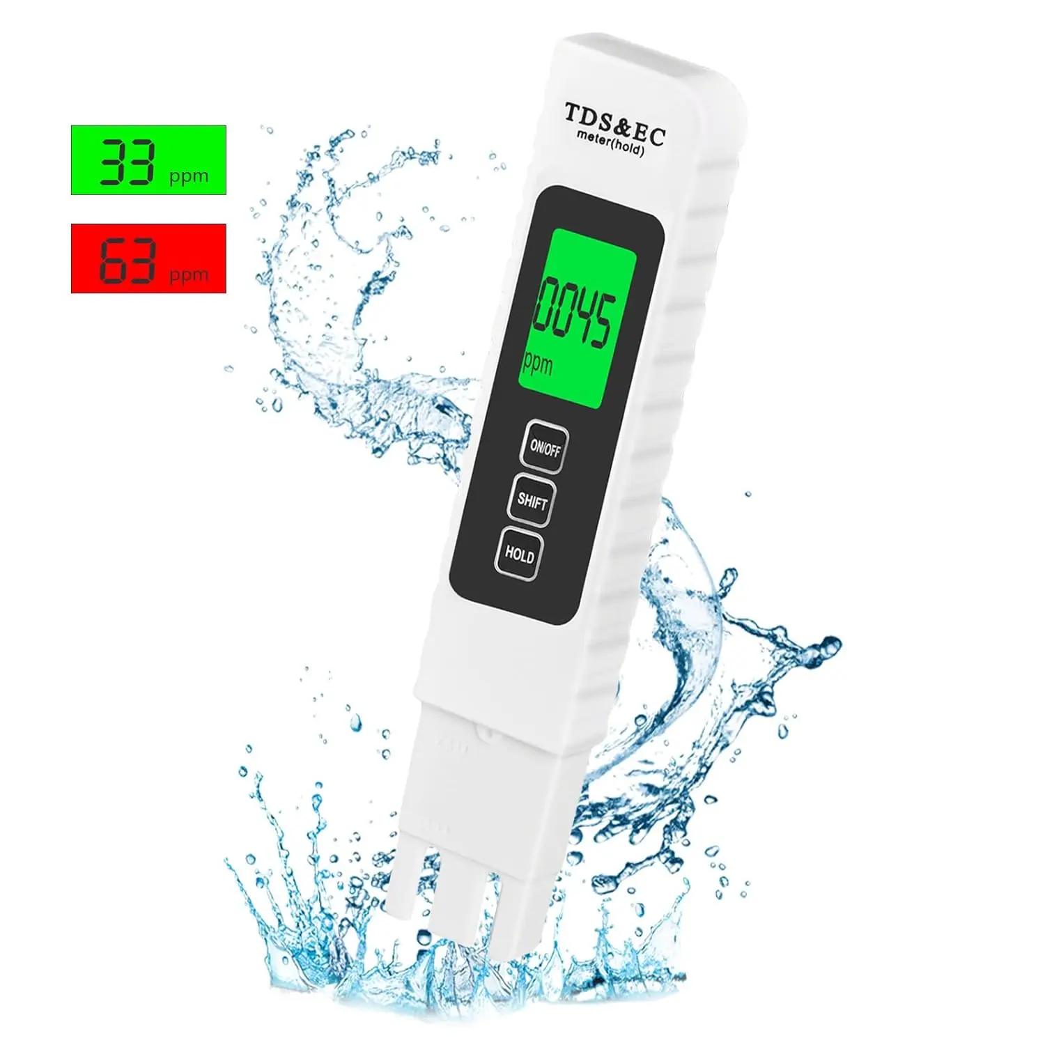 2026 New 4-in-1 Digital Water Quality Tester - TDS/EC/Temperature (°C/°F) Testing Tool, 0-9999 ppm Accurate Professional Device for Drinking Water, Hydroponics, Pool Testing